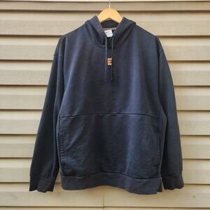 Nike Court Center Logo Fleece Hoodie Mens Loose Fit Black/Multicolor